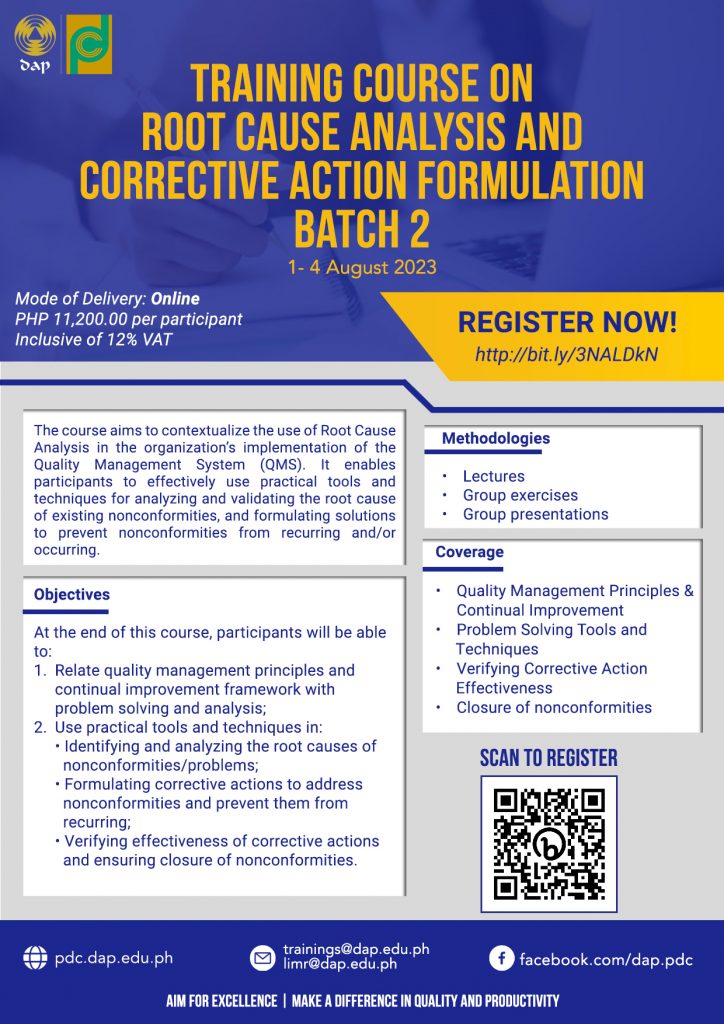 root cause analysis and corrective action formulation