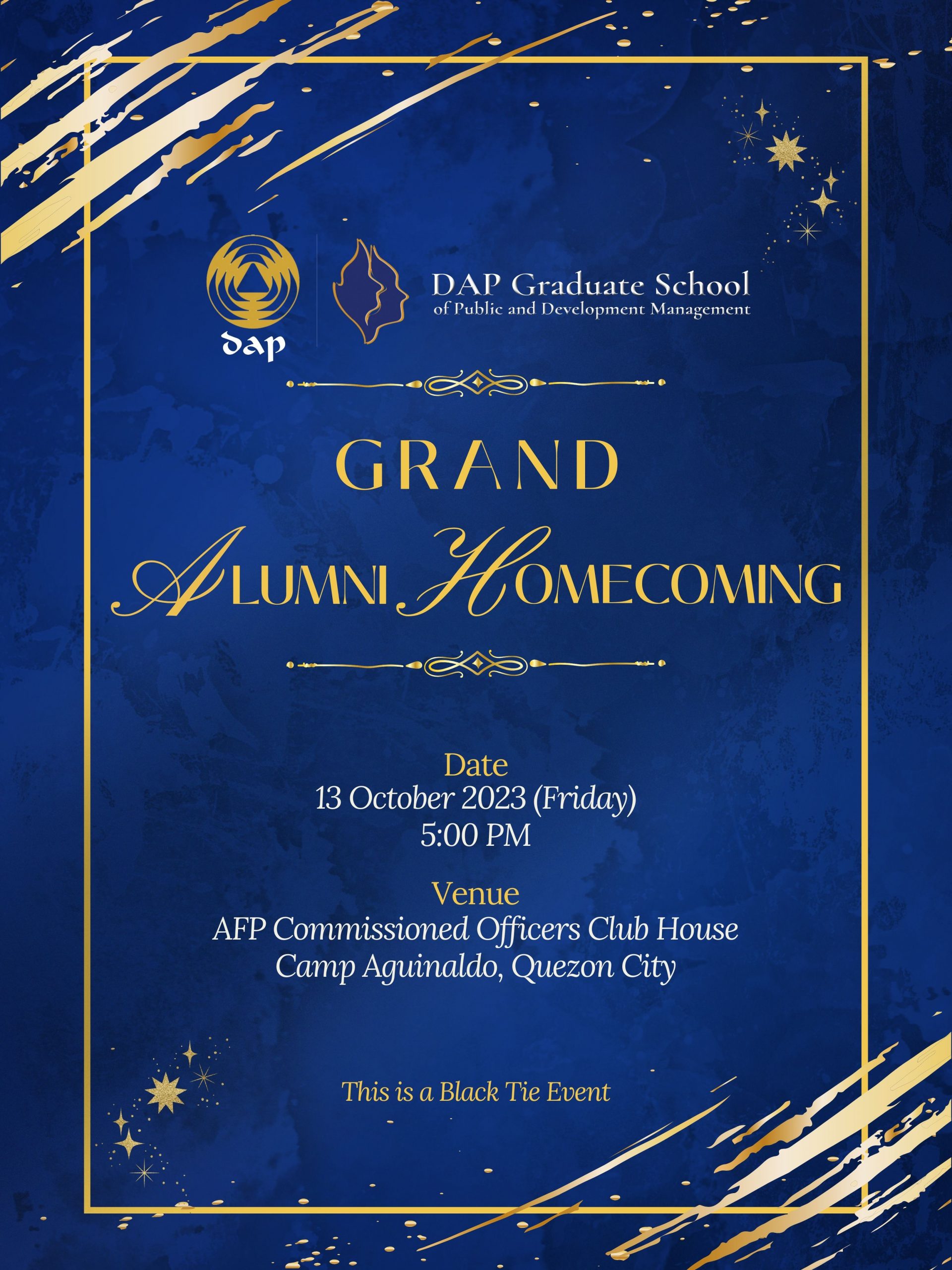 Invitation To The GSPDM Alumni Homecoming Development Academy Of The 