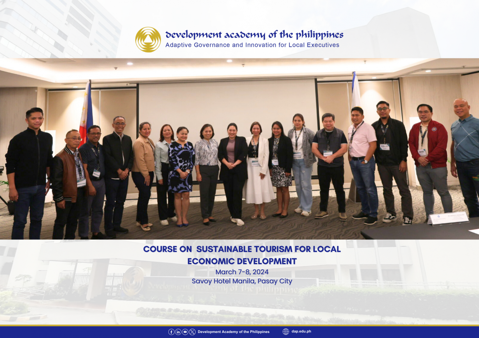 DAP TRAINS LGUS ON SUSTAINABLE TOURISM FOR LOCAL ECONOMIC DEVELOPMENT ...